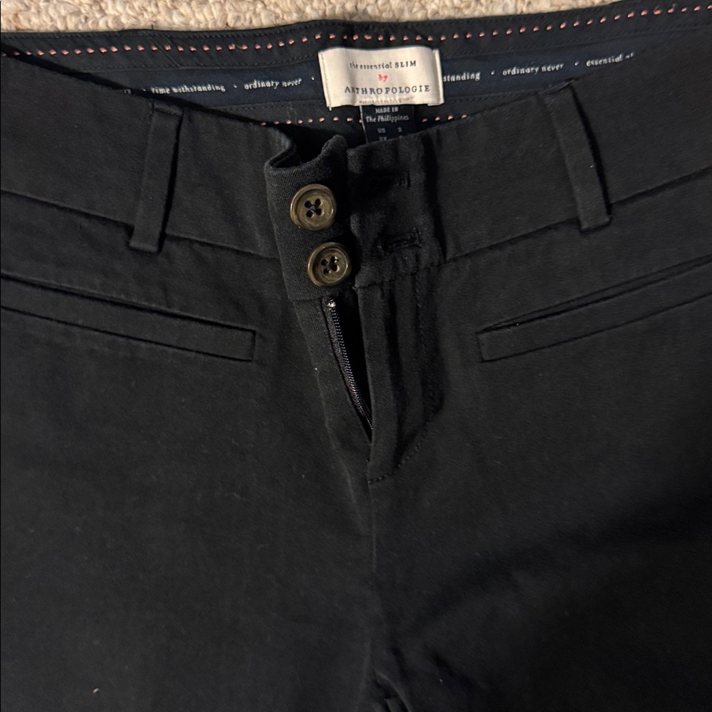 Anthropologie Charcoal Tailored Trousers